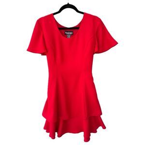 Vintage Randi May Collection Red Flounce Dress Size 12